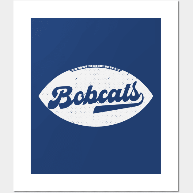 Retro Bobcats Football Wall Art by SLAG_Creative